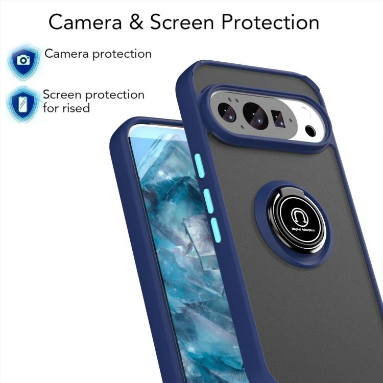 For Google Pixel 11 / 11 Pro Q Shadow 1 Series TPU + PC Phone Case with Ring(Royal Blue) - Image 3