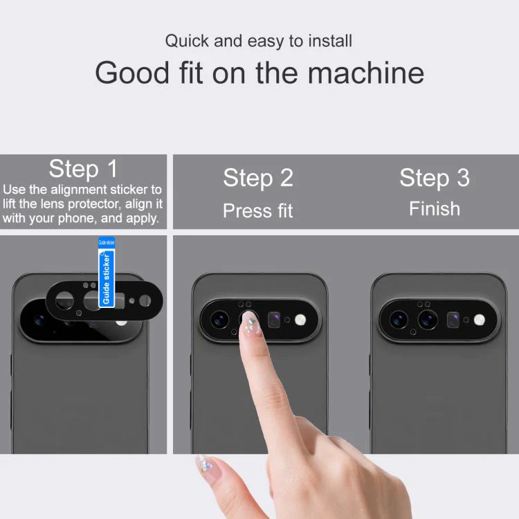 For Google Pixel 11 IMAK Metal Camera Lens Protector Cover(Black) - Image 7