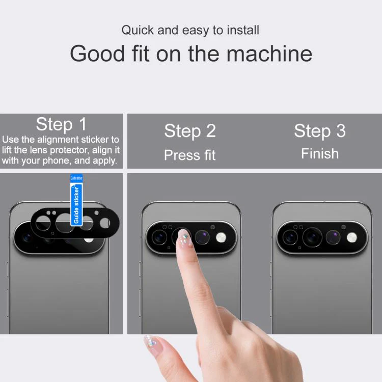 For Google Pixel 11 Pro IMAK Metal Camera Lens Protector Cover(Black) - Image 7