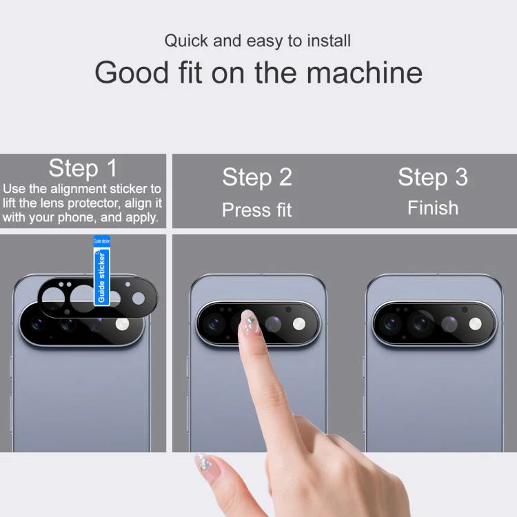 For Google Pixel 11 Pro IMAK Rear Camera Lens Glass Film Black Version - Image 4