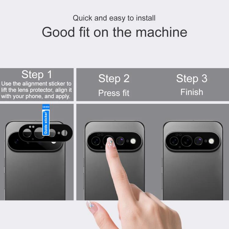For Google Pixel 11 Pro XL IMAK Metal Camera Lens Protector Cover(Black) - Image 7