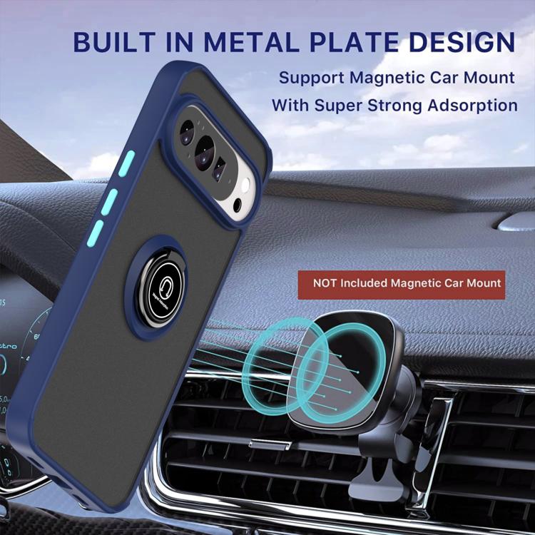 For Google Pixel 11 Pro XL Q Shadow 1 Series TPU + PC Phone Case with Ring(Royal Blue) - Image 7