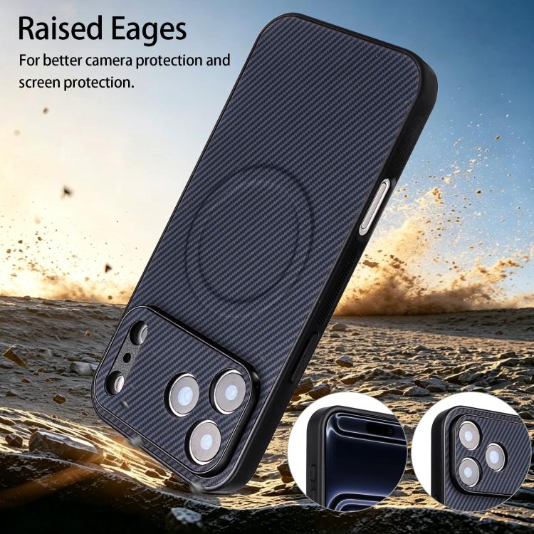 For Google Pixel 6a Precise Cutout Carbon Fiber Texture Vegan Leather Phone Case(Blue) - Image 4