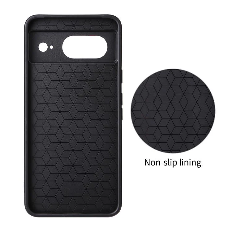 For Google Pixel 8 Precise Cutout Carbon Fiber Texture Vegan Leather Phone Case(Red) - Image 3