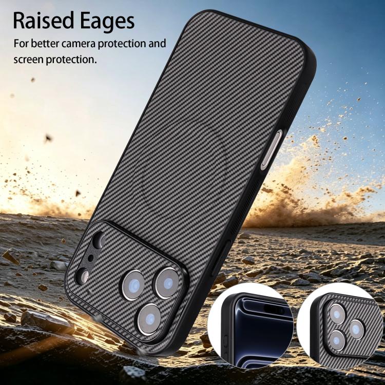For Google Pixel 9 Pro Precise Cutout Carbon Fiber Texture Vegan Leather Phone Case(Grey) - Image 4