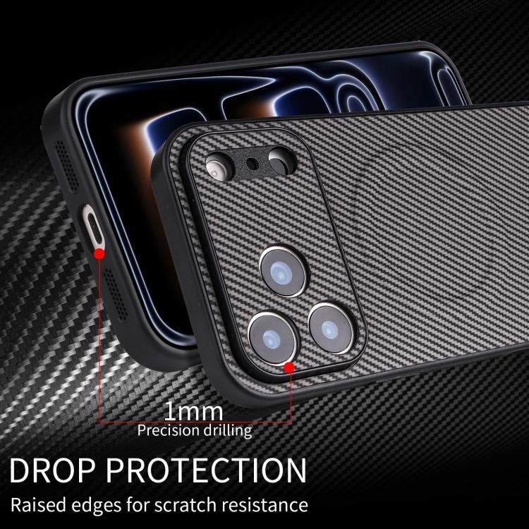 For Google Pixel 9 Pro Precise Cutout Carbon Fiber Texture Vegan Leather Phone Case(Grey) - Image 6