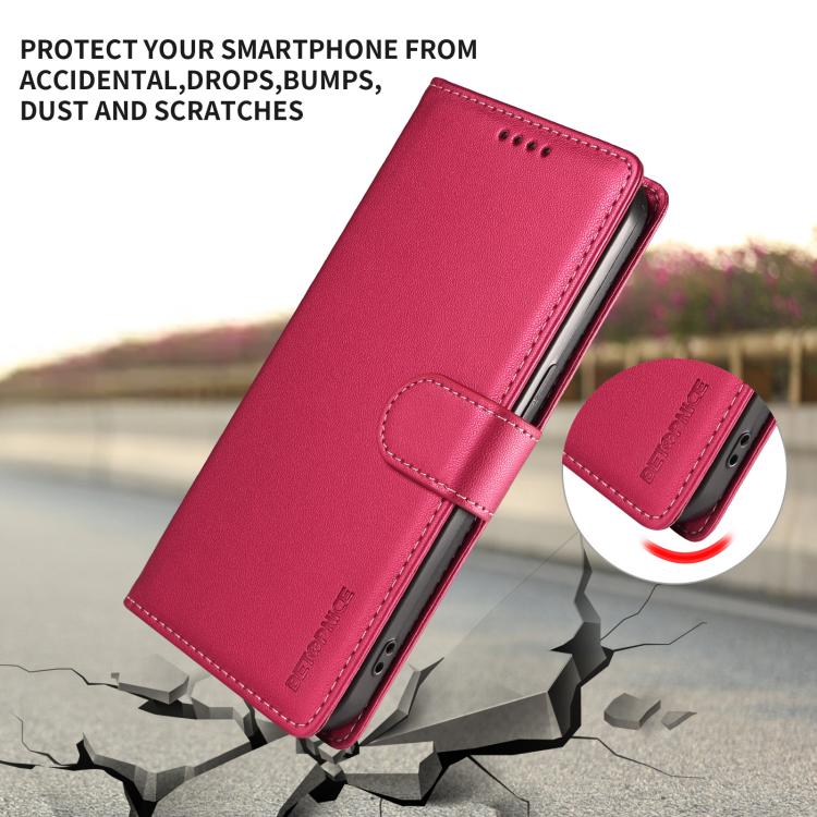 For Google Pixel 9a BETOPNICE Pearlescent RFID Vegan Leather Phone Case with Strap(Red) - Image 5