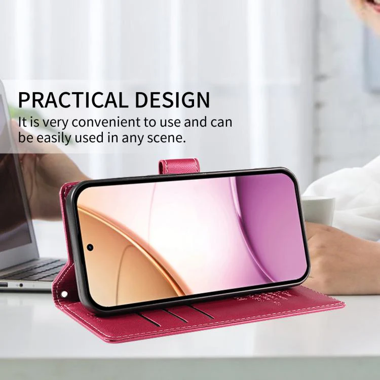 For Google Pixel 9a BETOPNICE Pearlescent RFID Vegan Leather Phone Case with Strap(Red) - Image 7