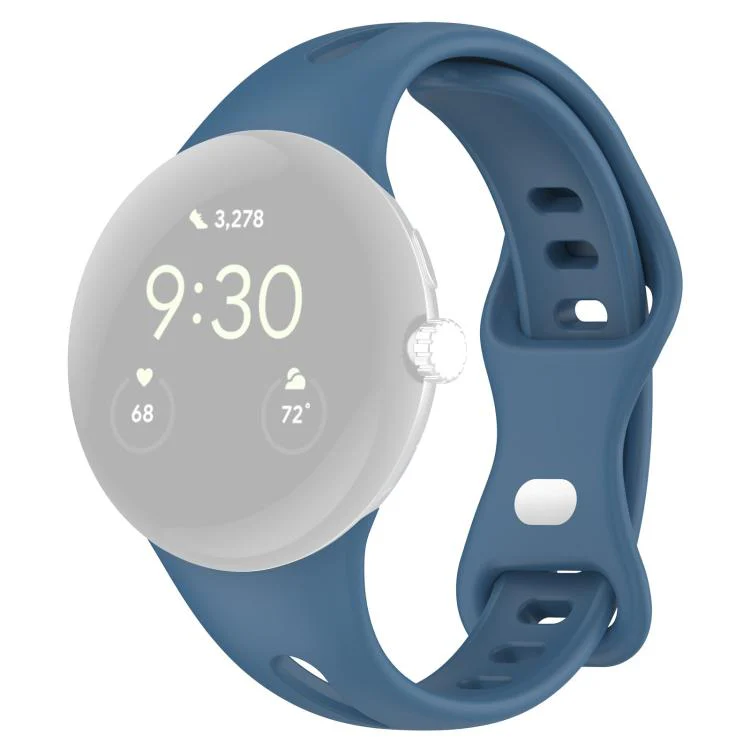 For Google Pixel Watch 4 / 3 / 2 / 1 41mm xDfind Small Waist Butterfly Buckle Silicone Watch Band(Blue) - Image 2