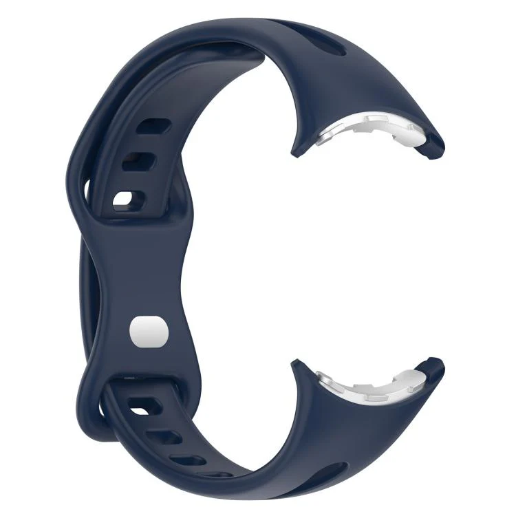 For Google Pixel Watch 4 / 3 / 2 / 1 41mm xDfind Small Waist Butterfly Buckle Silicone Watch Band(Midnight Blue) - Image 4