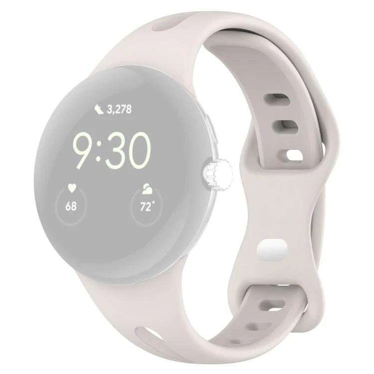 For Google Pixel Watch 4 / 3 / 2 / 1 41mm xDfind Small Waist Butterfly Buckle Silicone Watch Band(Starlight) - Image 2