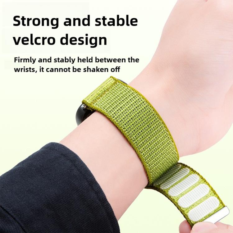 For Google Pixel Watch 4 / Watch 3 45mm Woven Nylon Hook And Loop Fastener Metal Interface Watch Band(Aqua Blue) - Image 5
