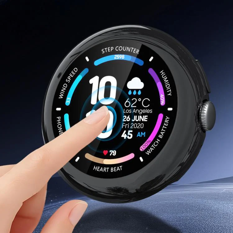 For Google Pixel Watch4 45mm Full Coverage Electroplated TPU Watch Protective Cover(Black) - Image 5