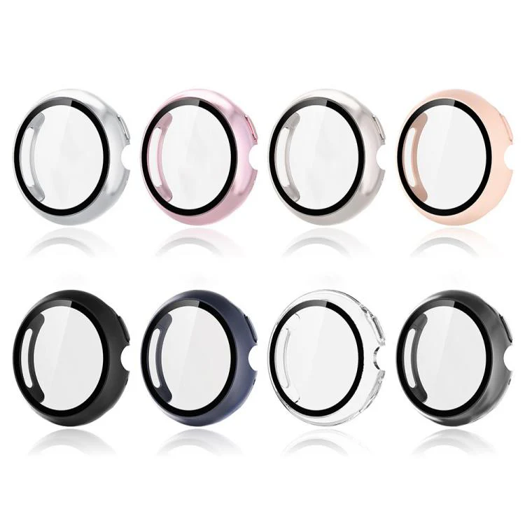 For Google Pixel Watch4 45mm Tempered Film Integrated PC Watch Protective Cover(Rose Pink) - Image 2