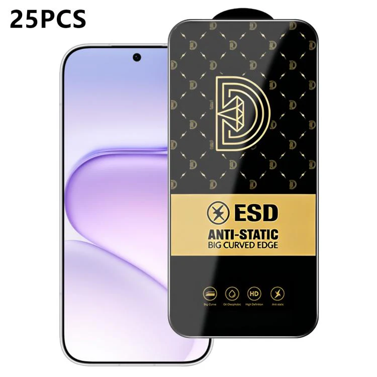 For Honor 600 Global 25pcs Royal Diamond Anti-Static Screen-Printed HD Tempered Glass Film
