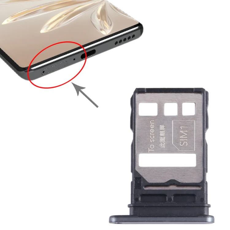 For Honor 70 SIM + SIM Card Tray (Black) - Image 4