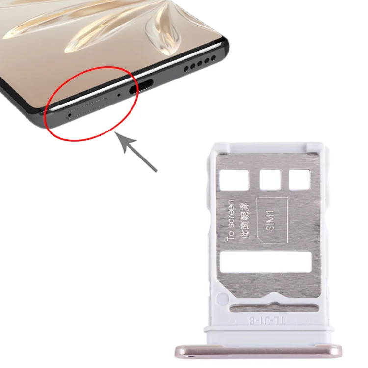 For Honor 70 SIM + SIM Card Tray (Gold) - Image 4