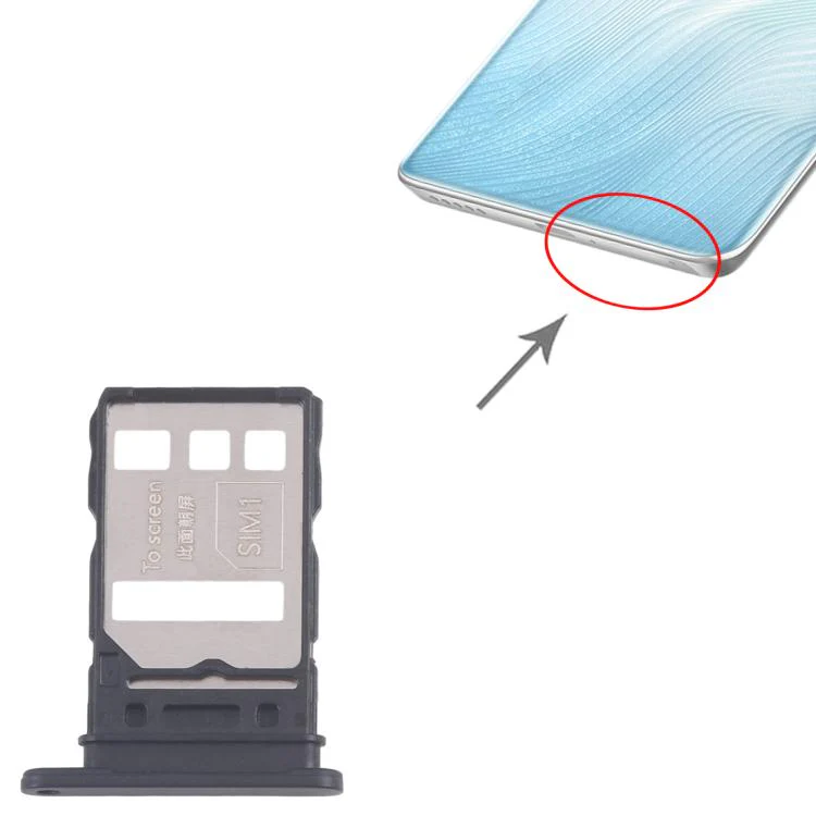 For Honor 80 Original SIM Card Tray + SIM Card Tray (Black) - Image 4