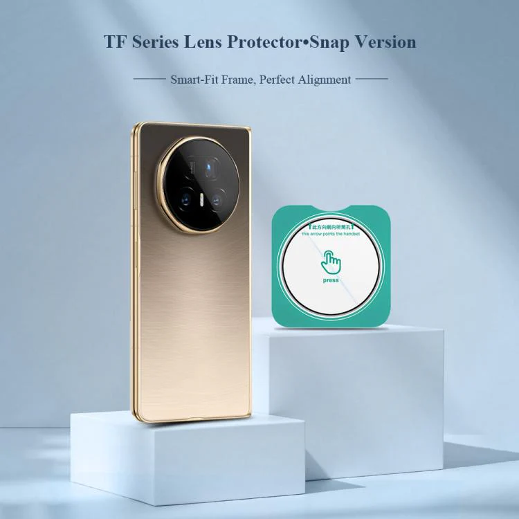 For Honor Magic V5 2pcs/Set LeReach TF Series Snap Version HD Wear-Resistant Camera Lens Glass Film(Black) - Image 4