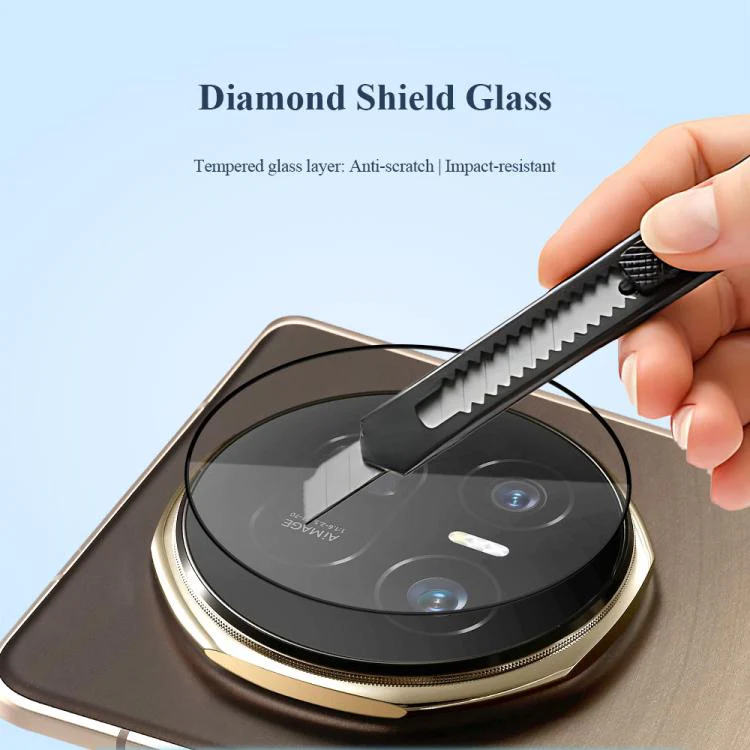For Honor Magic V5 LeReach TF Series Snap Version HD Wear-Resistant Camera Lens Glass Film(Clear with Black Frame) - Image 6