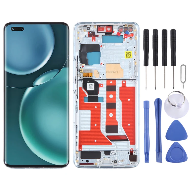 For Honor Magic4 Pro Original LCD Screen Digitizer Full Assembly with Frame, Not Supporting Fingerprint Identification(Blue)