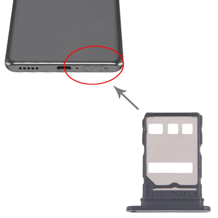 For Honor Magic5 Lite Original SIM Card Tray + SIM Card Tray (Black) - Image 4