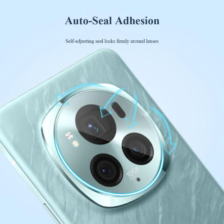 For Honor Magic6 Pro LeReach TF Series Snap Version HD Wear-Resistant Camera Lens Glass Film(Clear with Black Frame) - Image 9