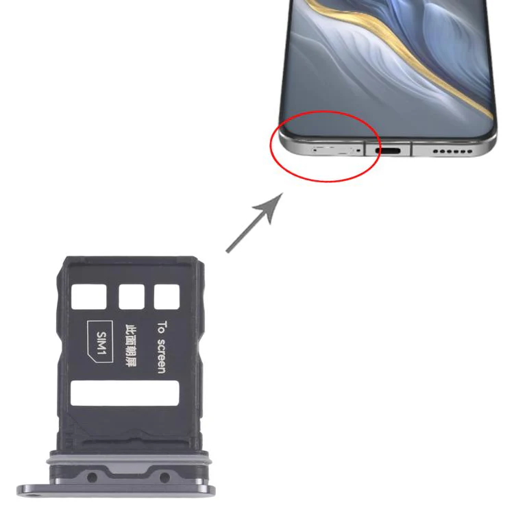 For Honor Magic6 Pro Original SIM Card Tray + SIM Card Tray (Black) - Image 4