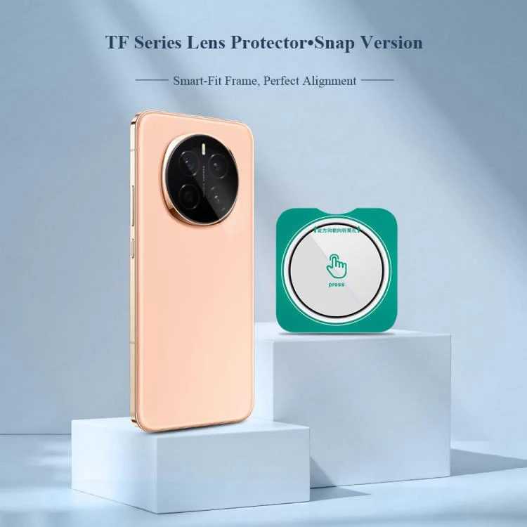 For Honor Magic7 2pcs/Set LeReach TF Series Snap Version HD Wear-Resistant Camera Lens Glass Film(Clear with Black Frame) - Image 3