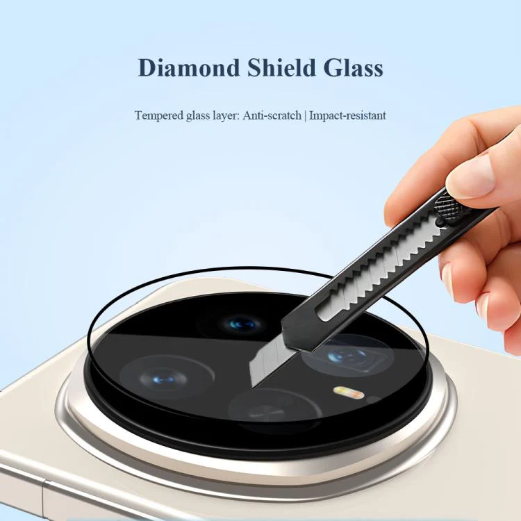For Honor Magic8 Pro 2pcs/Set LeReach TF Series Snap Version HD Wear-Resistant Camera Lens Glass Film(Black) - Image 5
