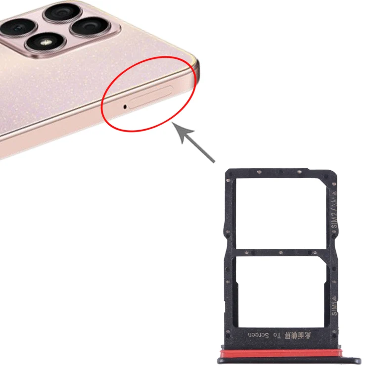 For Honor X30 Max SIM + SIM / NM Card Tray (Black) - Image 4