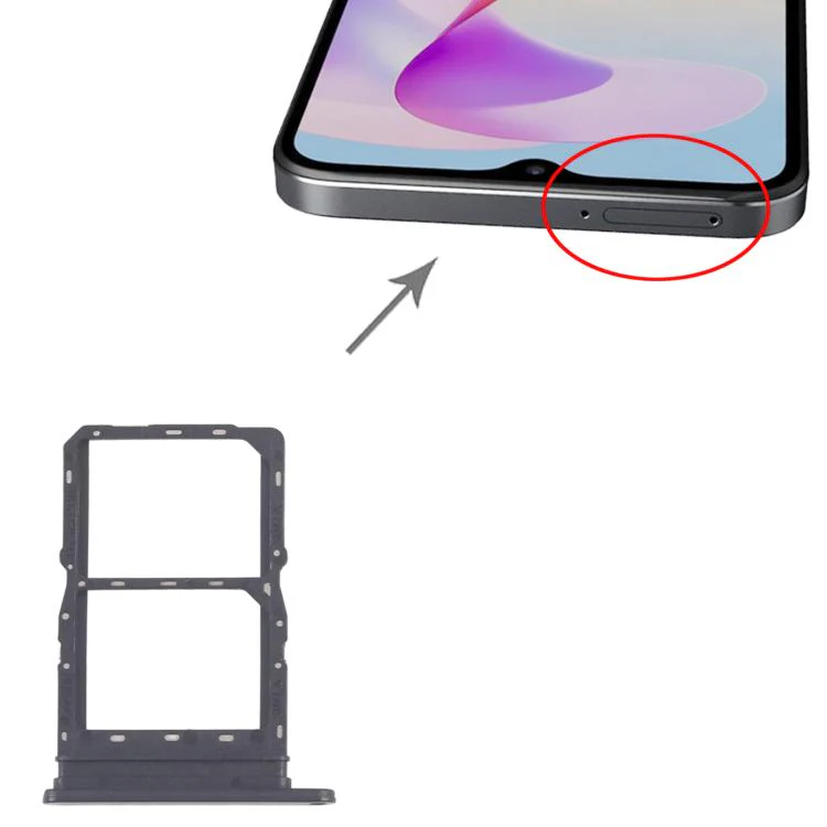 For Honor X5 Plus Original SIM Card Tray + SIM Card Tray (Black) - Image 4