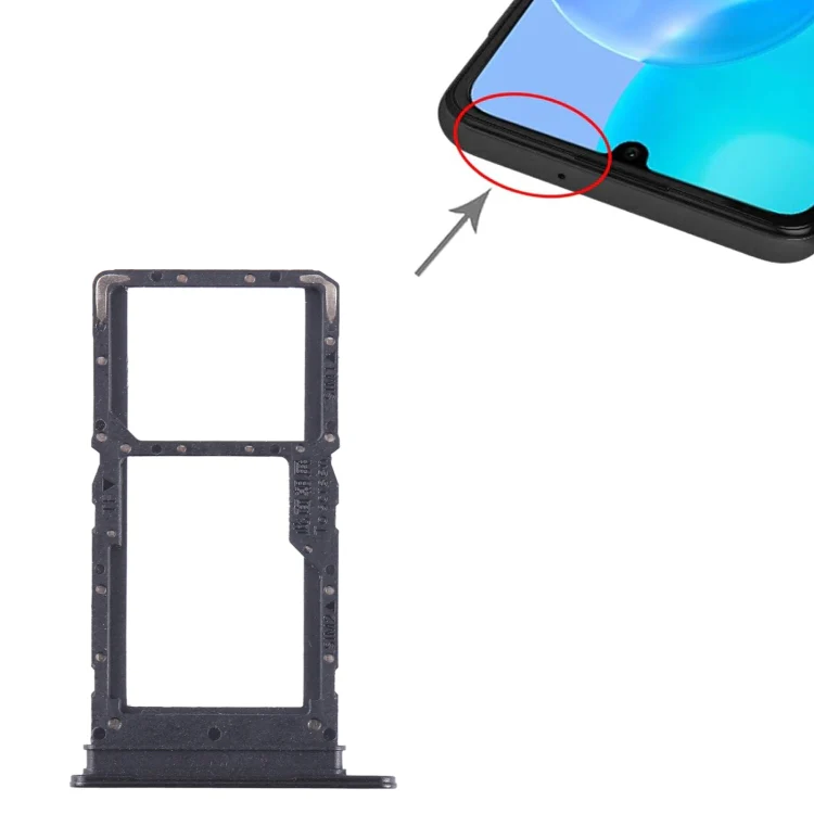 For Honor X5 Plus SIM + SIM / Micro SD Card Tray (Black) - Image 4