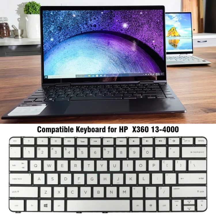 For HP X360 13-4000 US Version Laptop Backlight Keyboard(Silver) - Image 4
