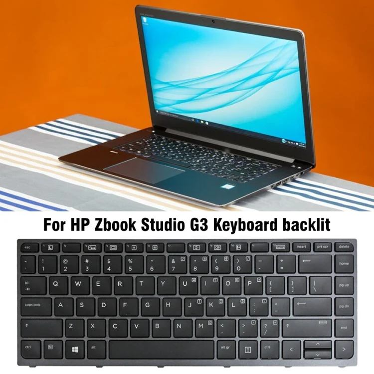 For HP Zbook Studio G3 Grey Frame US Version Laptop Backlight Keyboard - Image 7