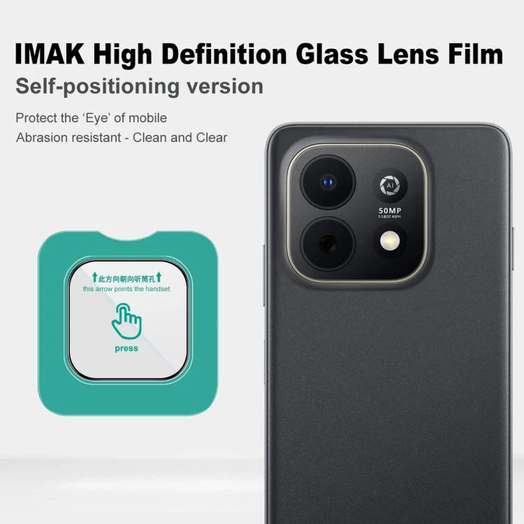 For Huawei Enjoy 90 Plus / 90 5G imak HD Glass Rear Camera Lens Film, Self-positioning Version - Image 3