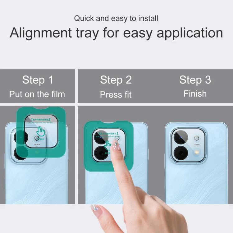 For Huawei Enjoy 90 Plus / 90 5G imak HD Glass Rear Camera Lens Film, Self-positioning Version - Image 5