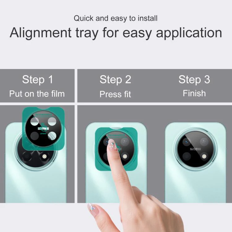 For Huawei Enjoy 90 Pro Max 5G imak Black Version HD Glass Rear Camera Lens Film, Self-positioning Version - Image 5
