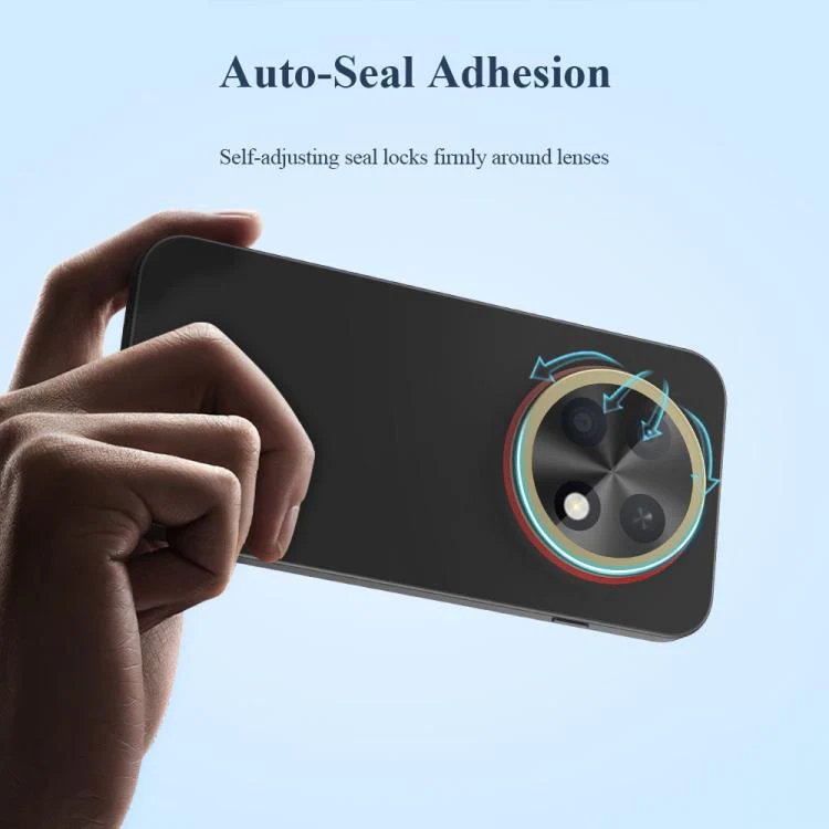 For Huawei Enjoy 90 Pro Max 5G LeReach TF Series Snap Version HD Wear-Resistant Camera Lens Glass Film(Clear with Black Frame) - Image 7