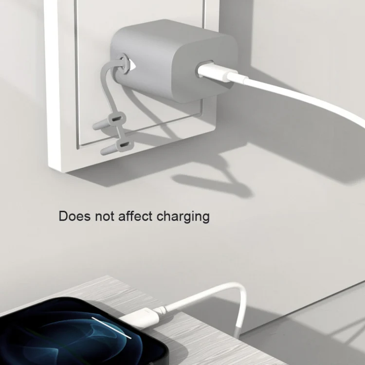 For Huawei Honor 40W AC01 Charger Silicone Protective Cover(White) - Image 4