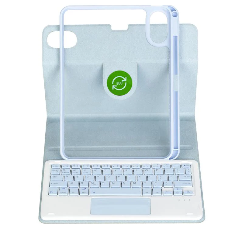 For Huawei MatePad 11.5 / Air / 11.5 S 360-degree Rotation Bluetooth Keyboard Leather Tablet Case with Touchpad(Ice Blue) - Image 5