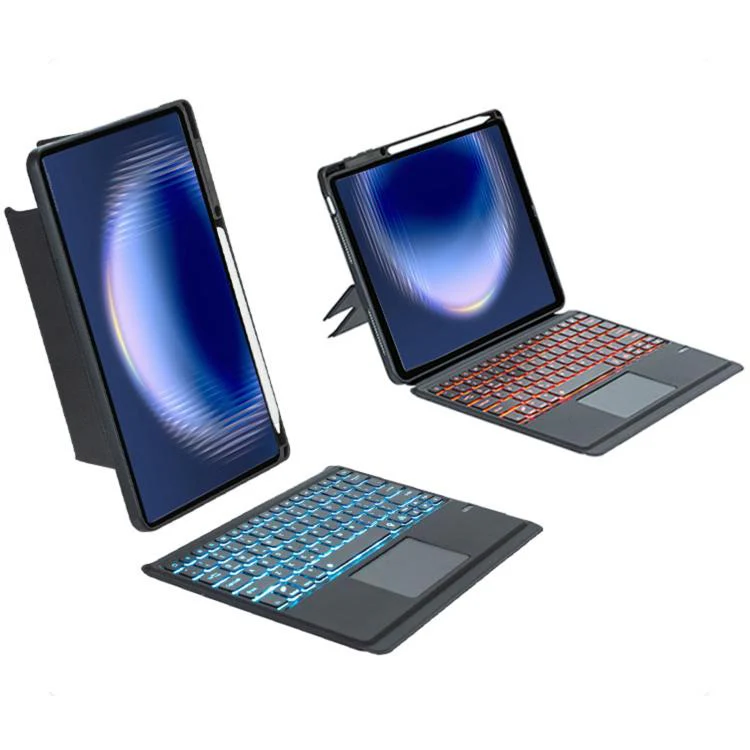 For Huawei MatePad Pro Max 13.2 2026 Detachable Backlit Bluetooth Keyboard Leather Case with Touchpad(Black) - Image 3