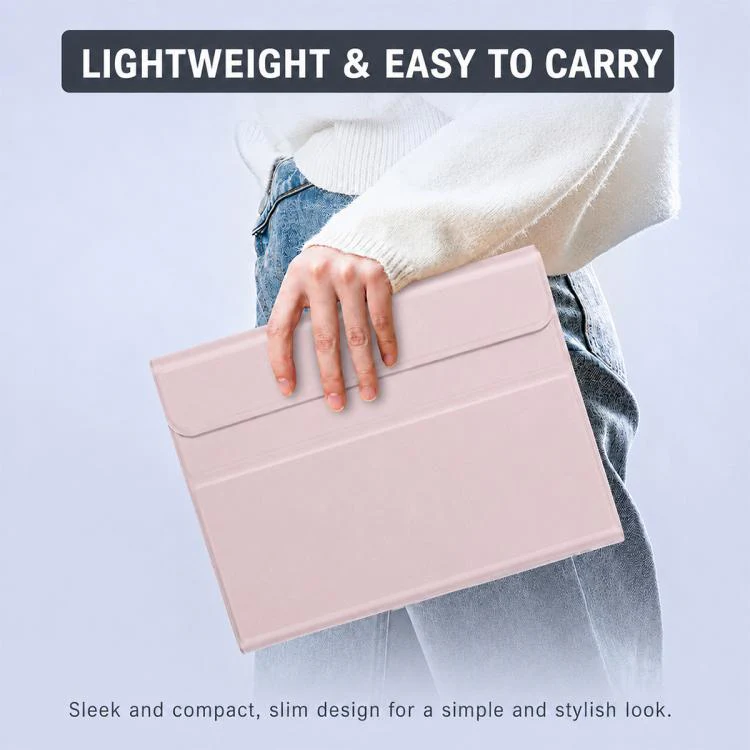 For Huawei MatePad Pro Max 13.2 inch 2026 Ultra-thin Detachable Backlight Bluetooth Keyboard Leather Tablet Case with Touchpad(Pink White) - Image 6