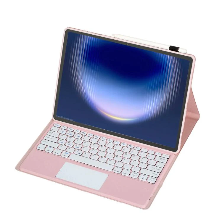For Huawei MatePad Pro Max 13.2 inch 2026 Ultra-thin Detachable Bluetooth Keyboard Leather Tablet Case with Touchpad(Pink White) - Image 3