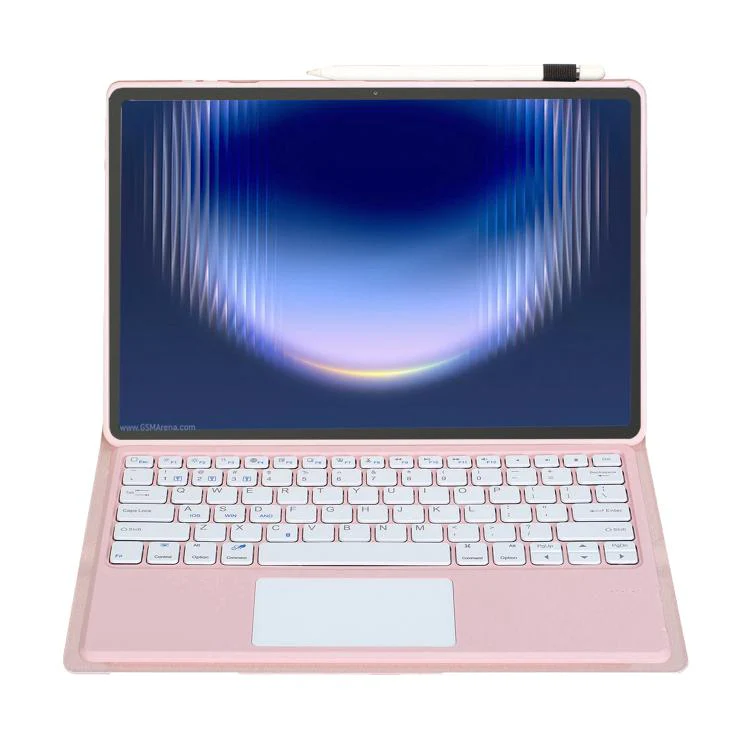For Huawei MatePad Pro Max 13.2 inch 2026 Ultra-thin Detachable Bluetooth Keyboard Leather Tablet Case with Touchpad(Pink White) - Image 4
