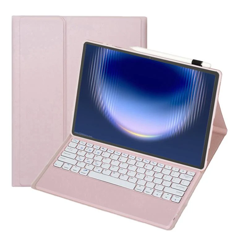 For Huawei MatePad Pro Max 13.2 inch 2026 Ultra-thin Detachable Bluetooth Keyboard Leather Tablet Case(Pink White)