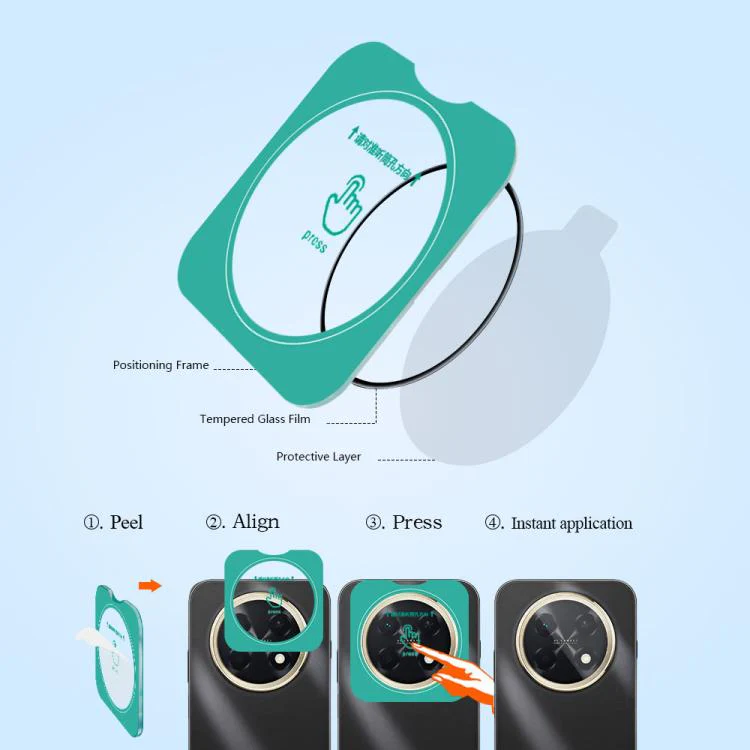 For Huawei nova 15 Max LeReach TF Series Snap Version HD Wear-Resistant Camera Lens Glass Film(Clear with Black Frame) - Image 6