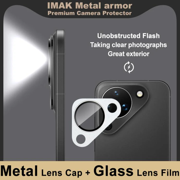 For Huawei Pura 90 5G IMAK Metal Armor Premium Camera Lens Protector Film(Silver) - Image 2