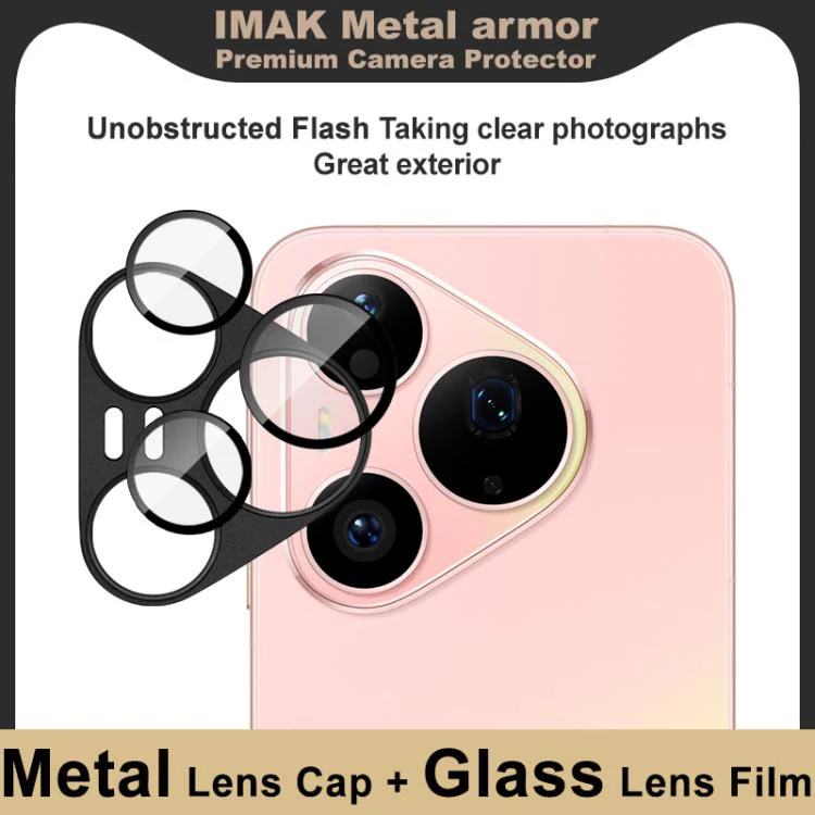 For Huawei Pura 90 Pro 5G IMAK Metal Armor Premium Camera Lens Protector Film(Black) - Image 3