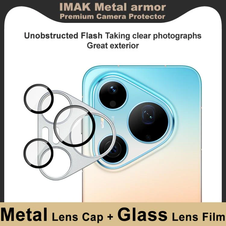 For Huawei Pura 90 Pro Max 5G IMAK Metal Armor Premium Camera Lens Protector Film(Silver) - Image 3
